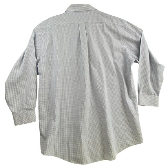 Brooks Brothers Men's Shirt 17.5 346 Non-Iron Regular Fit Blue Checkered Cotton - Picture 2 of 6